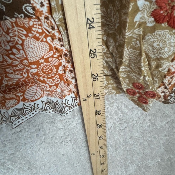 Savanna Jane Top Womens 2X Embroidered Aztec Artsy Art to Wear Boho Western - Picture 5 of 7